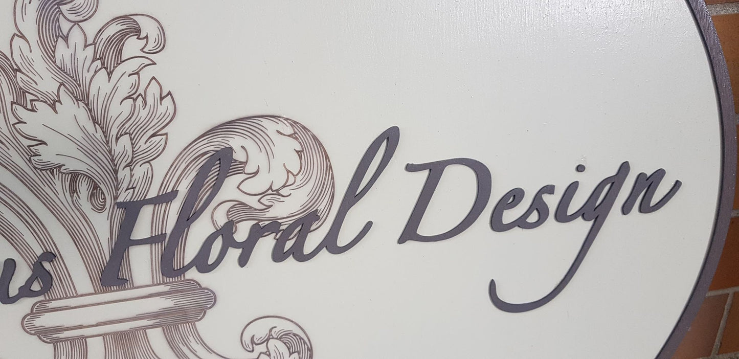 Large Custom wood Sign, Engraved and Raised Text, We Use Your Actual Graphic, Business Logo, Wood, Laser Cut Out, 3D, Extra Large