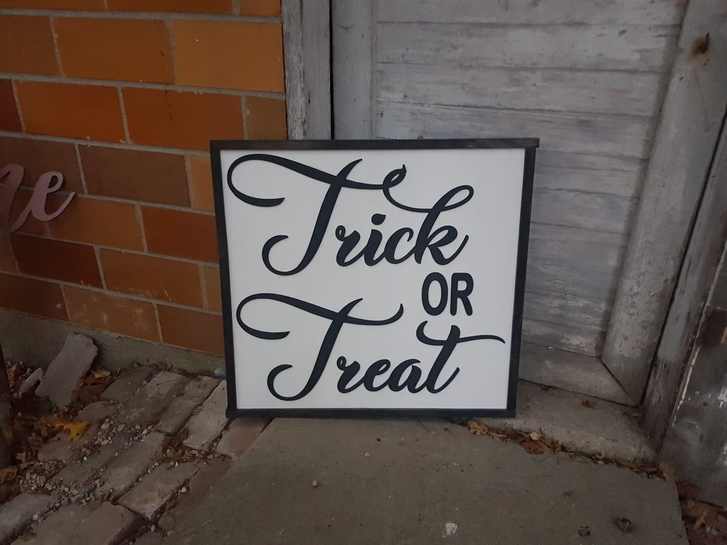 Extra Large Trick or Treat, Halloween, Large, Decor, Large Wood Sign, Over Sized, Raised Text, Sign, Shabby Chic, Rustic, 3D