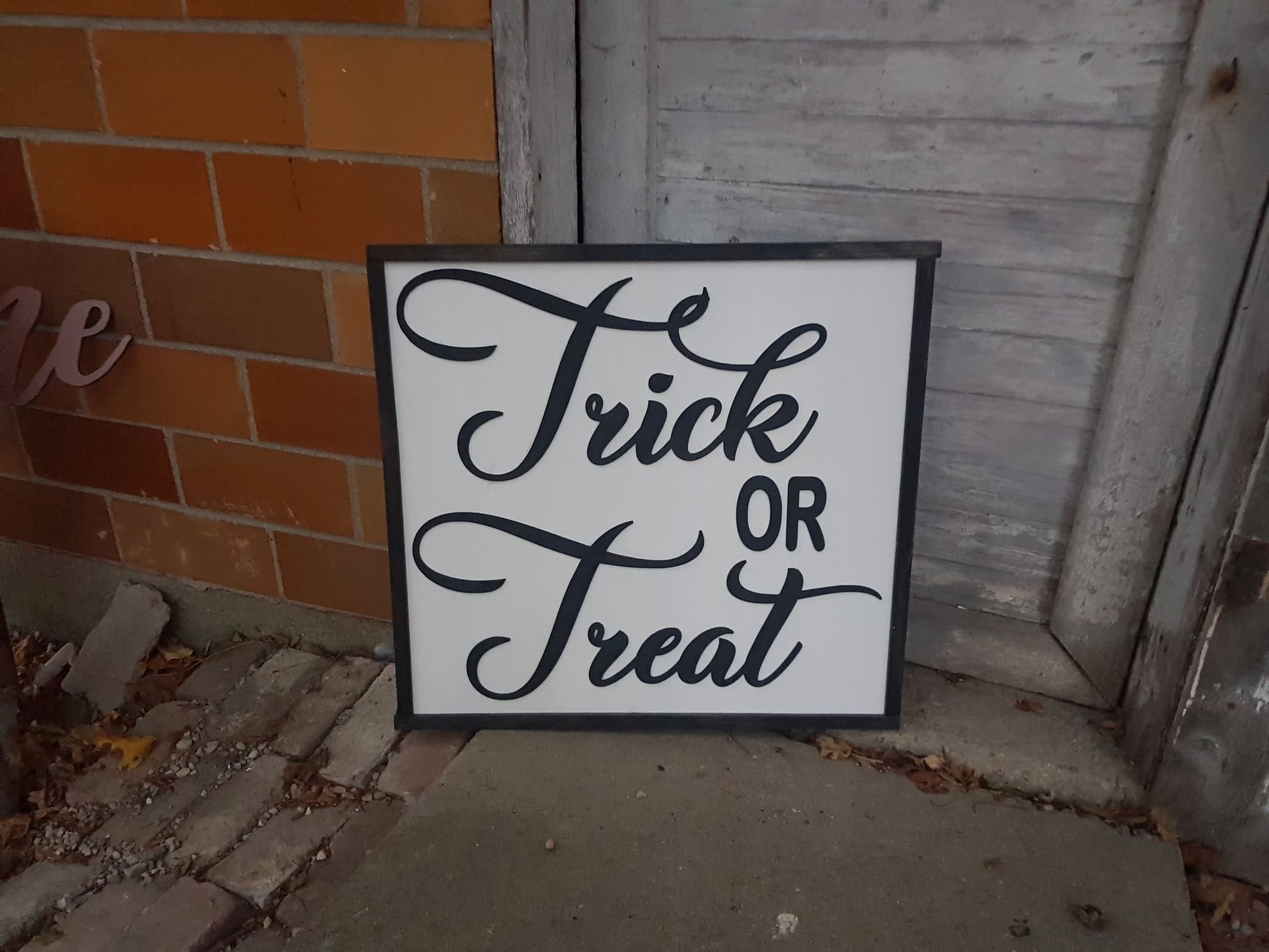 Extra Large Trick or Treat, Halloween, Large, Decor, Large Wood Sign, Over Sized, Raised Text, Sign, Shabby Chic, Rustic, 3D