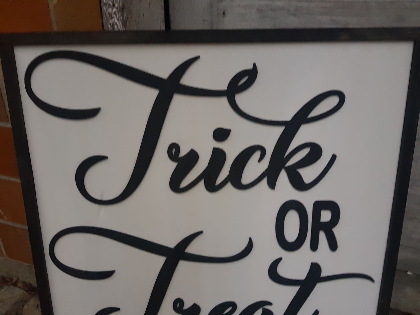 Extra Large Trick or Treat, Halloween, Large, Decor, Large Wood Sign, Over Sized, Raised Text, Sign, Shabby Chic, Rustic, 3D