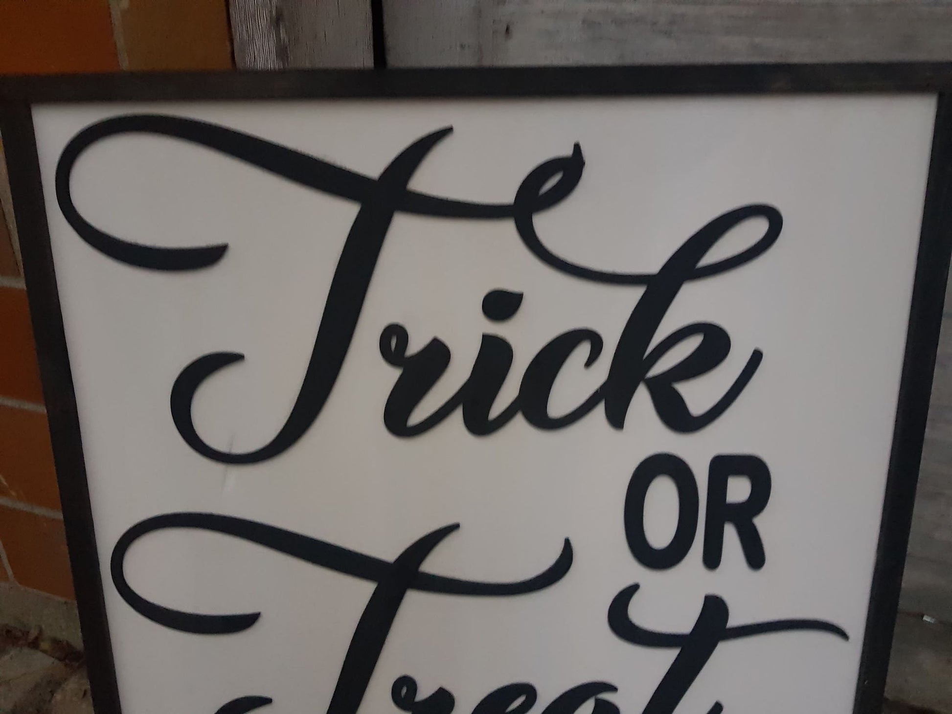 Extra Large Trick or Treat, Halloween, Large, Decor, Large Wood Sign, Over Sized, Raised Text, Sign, Shabby Chic, Rustic, 3D