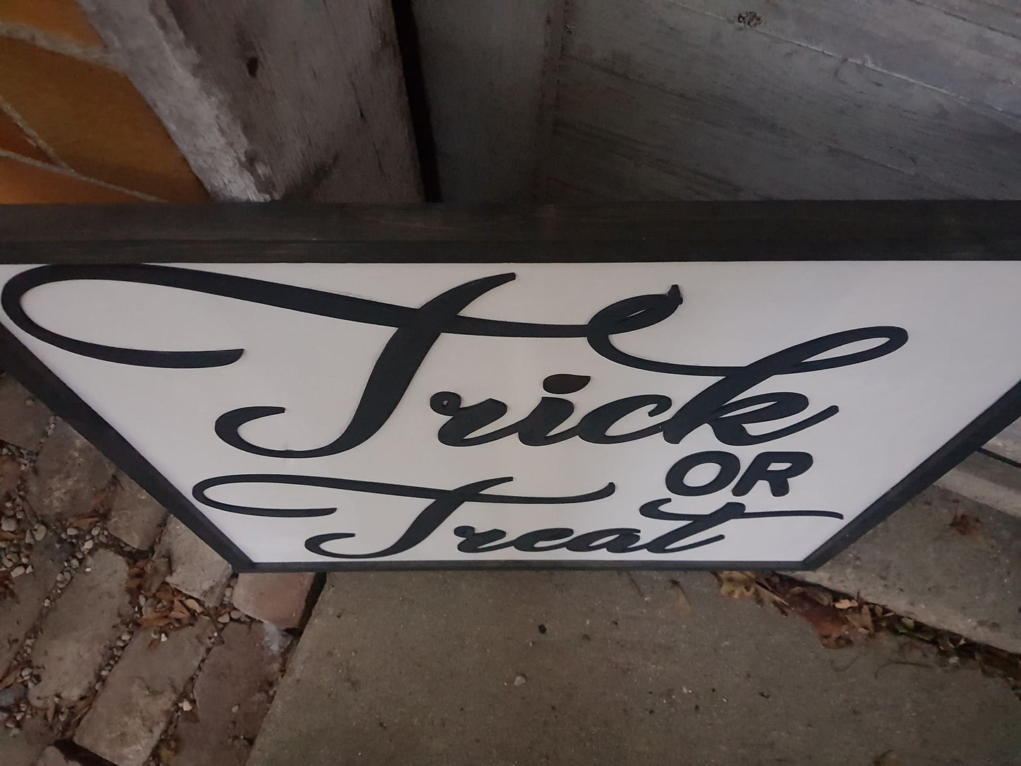 Extra Large Trick or Treat, Halloween, Large, Decor, Large Wood Sign, Over Sized, Raised Text, Sign, Shabby Chic, Rustic, 3D