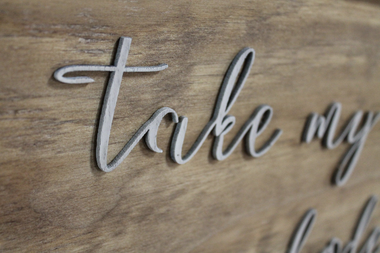 Take My Hand Sign Raised Text Wood Lord Song Lyrics Elvis Presley 3D Extra Large Framed Wood Sign Rustic Primitive Country Text Script
