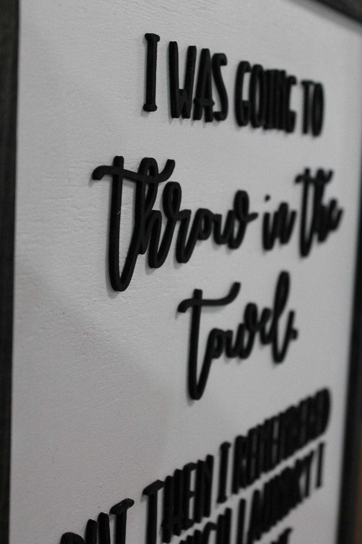 Laundry Room Funny Sign Throw in the Towel Humor Funny Too Much Laundry Cleaning House Work Wood Primitive Wall Decor Raised Text