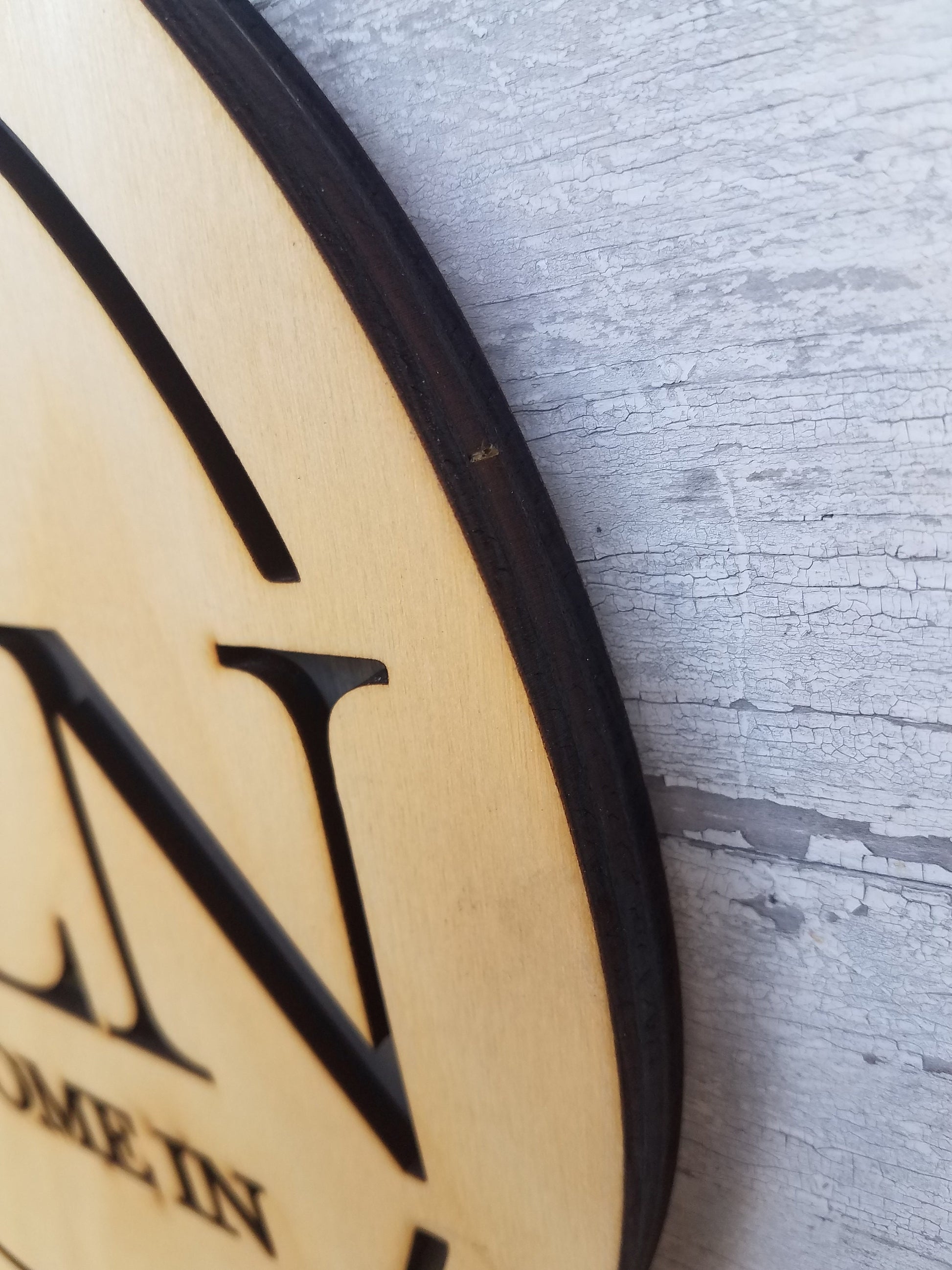 12 inch wood open closed sign for your store front door