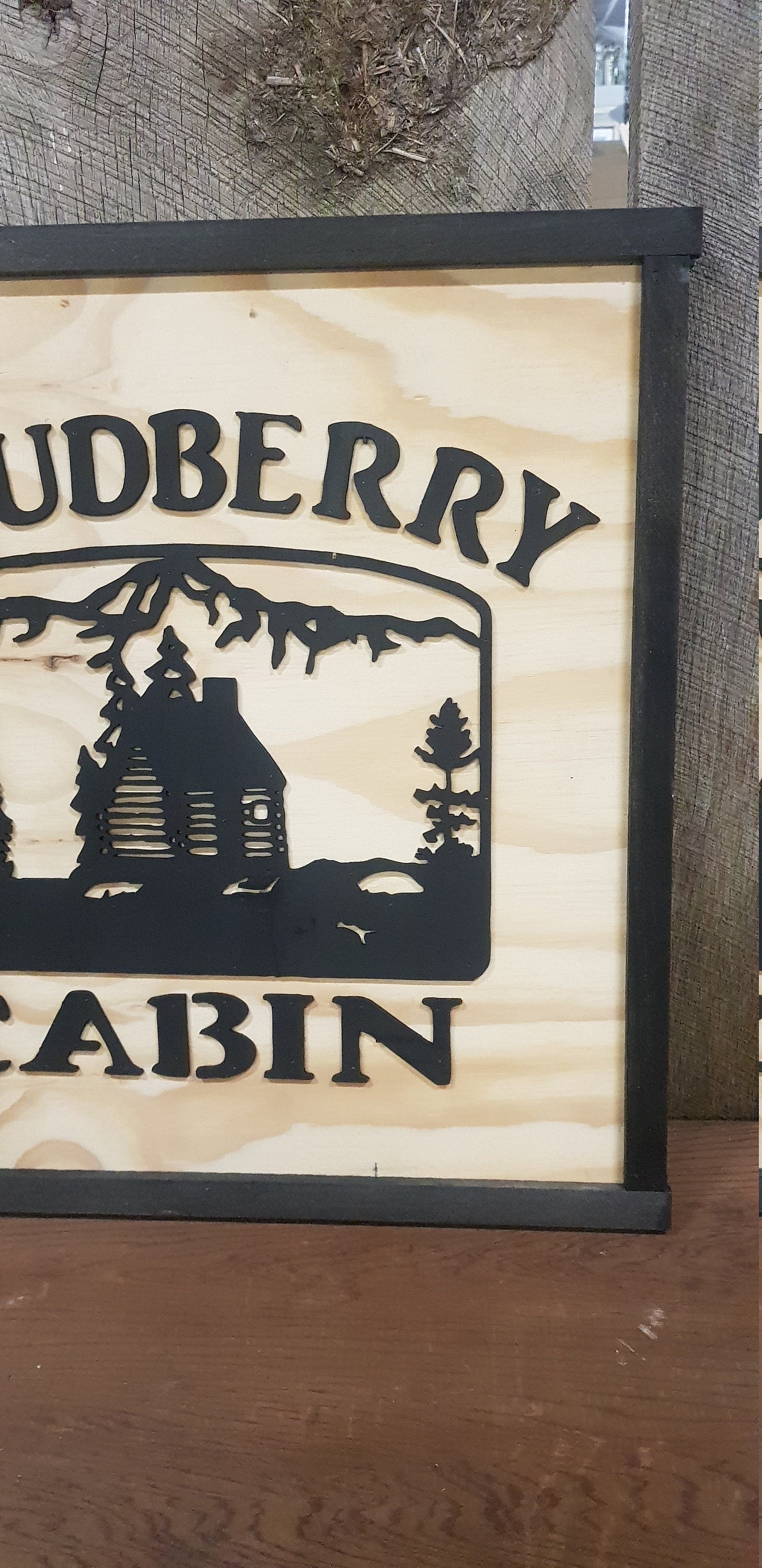 Large Custom Cabin Ranch Sign, Square, Over-sized Rustic Business Logo, Wood, Laser Cut Out, 3D, Extra Large, Sign Footstepsinthepast