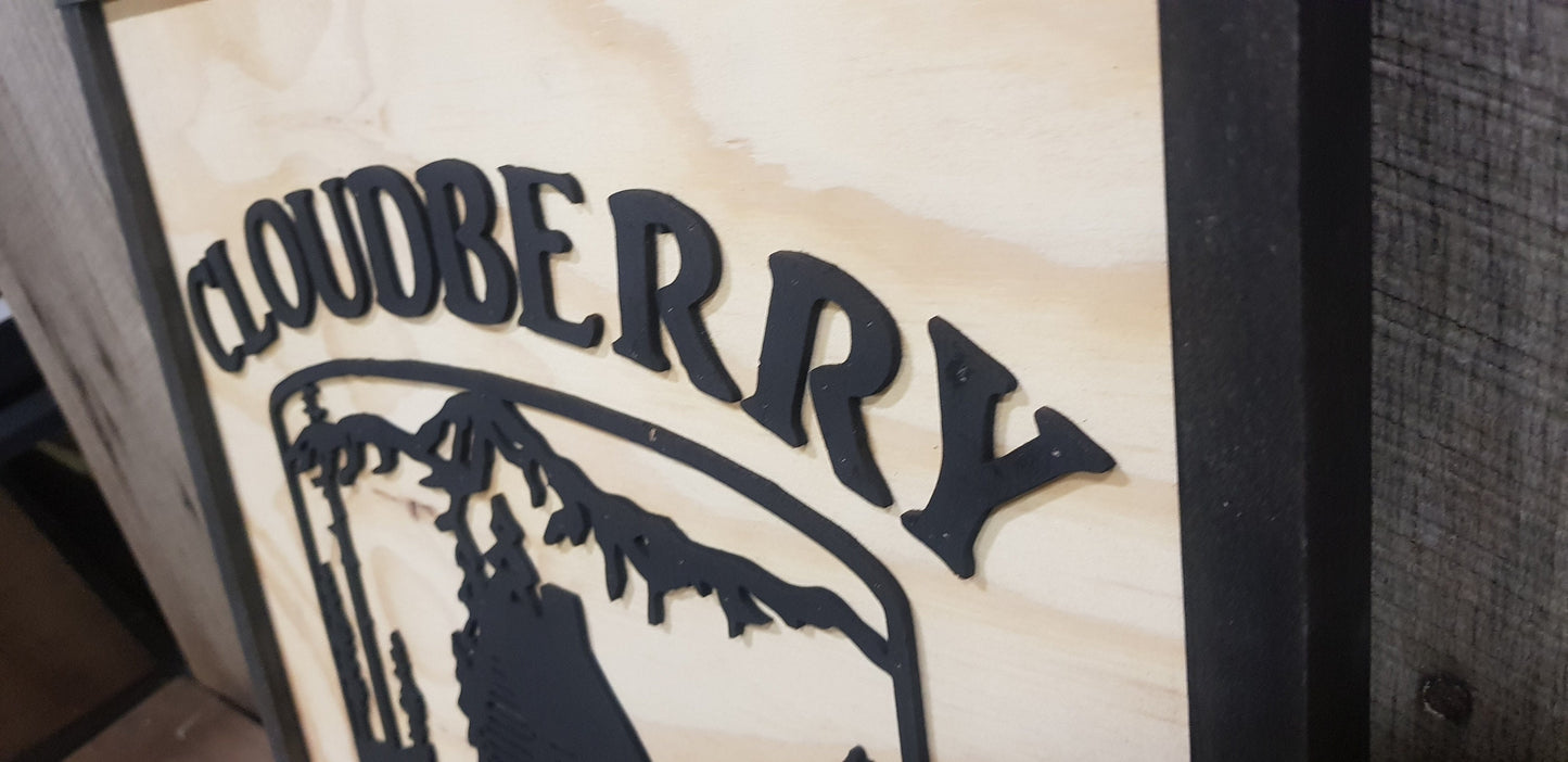 Large Custom Cabin Ranch Sign, Square, Over-sized Rustic Business Logo, Wood, Laser Cut Out, 3D, Extra Large, Sign Footstepsinthepast