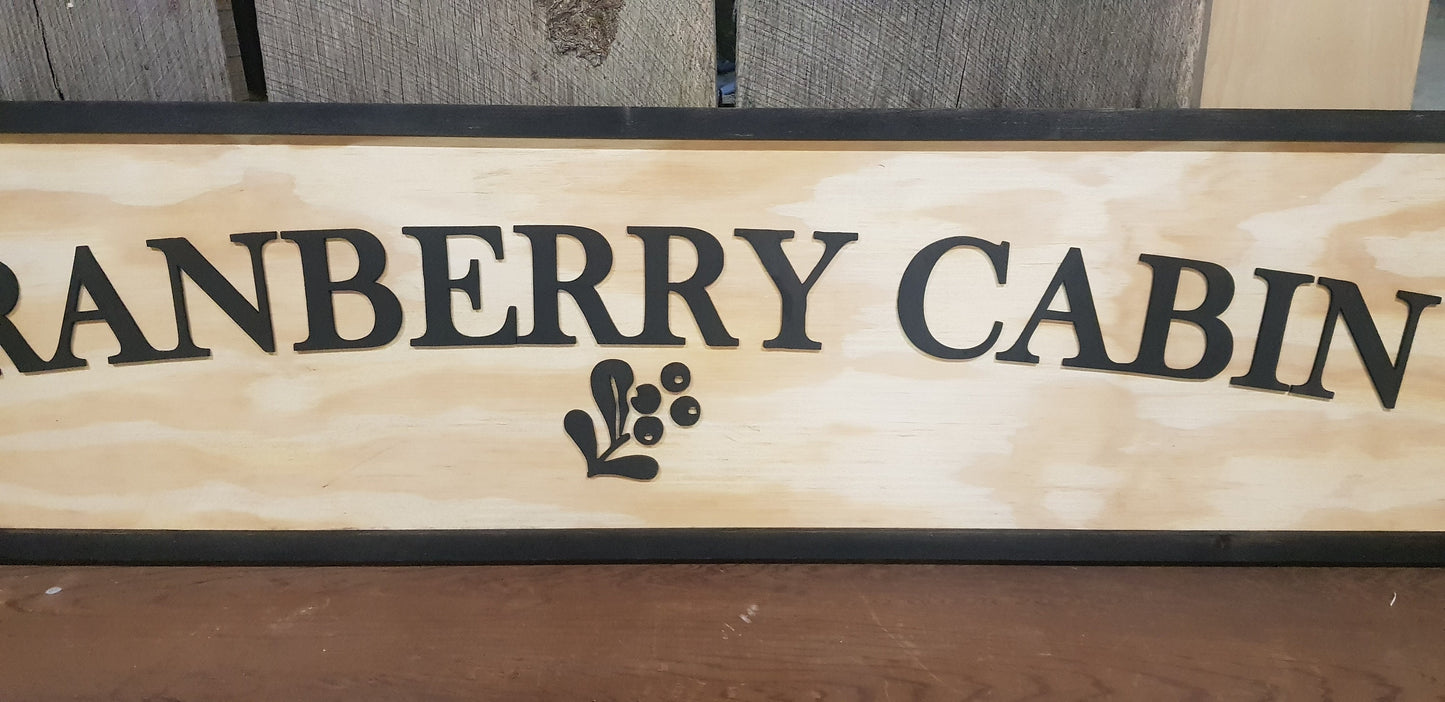 Large Custom Cabin Ranch Sign, Over-sized Rustic Business Logo, Wood, Laser Cut Out, 3D, Extra Large, Sign Footstepsinthepast