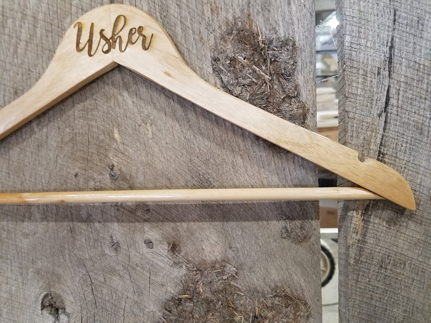Usher Attendant Bridal Party Engraved Hard Wood Hanger Clothes Coat Sturdy Gift Wedding Bromellow Personalized