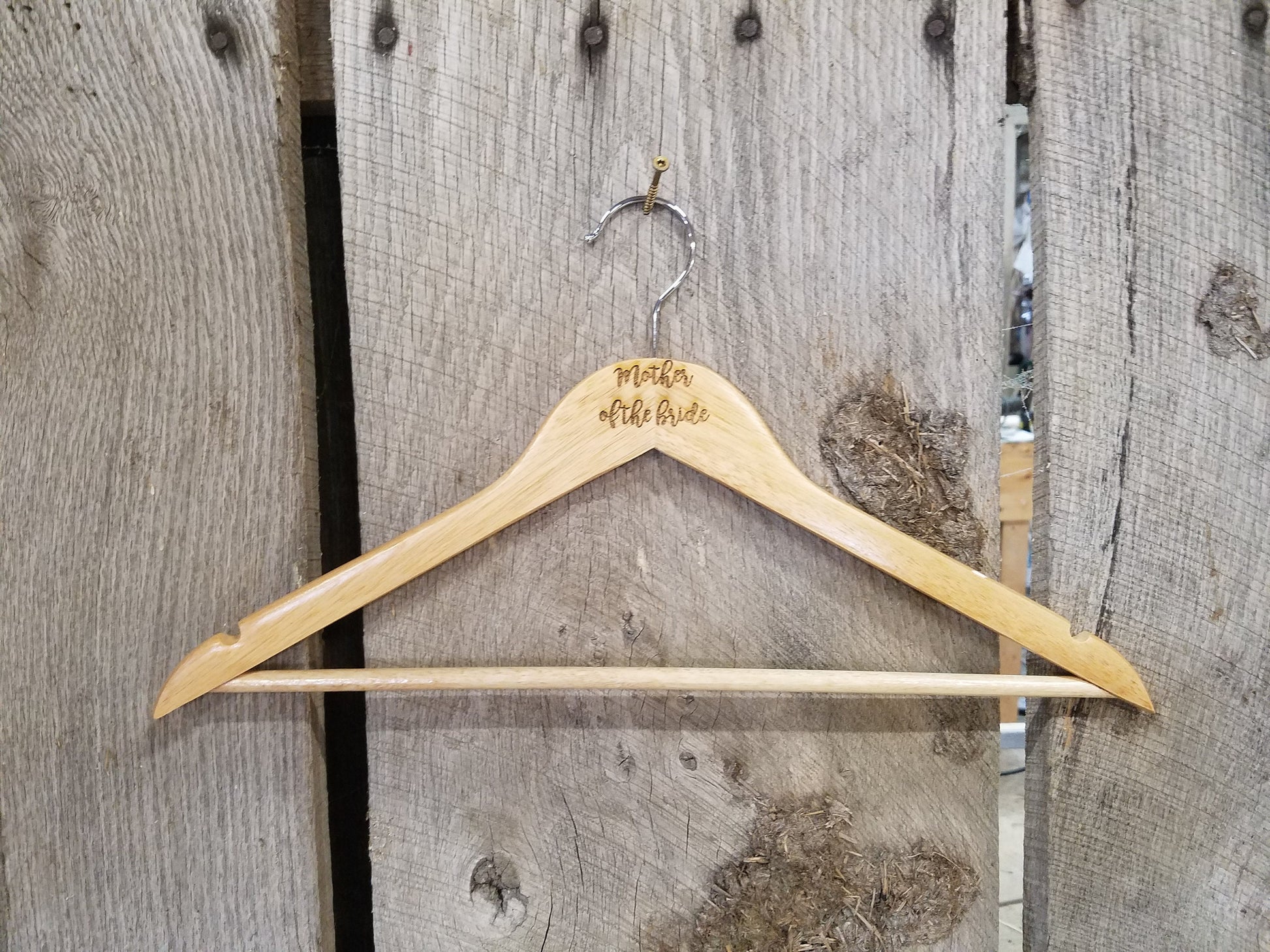 Mother of the Bride Gift Clothes Hanger Bridal Party Engraved Hard Wood Coat Sturdy Wedding Bromellow Personalized