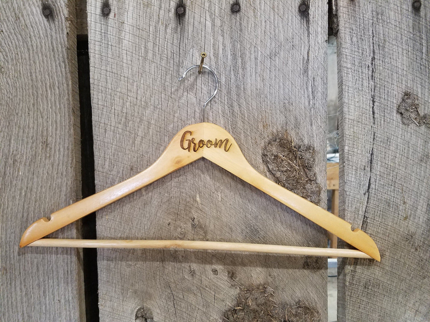 Groom Suit Clothes Hanger Bridal Party Engraved Hard Wood Coat Sturdy Wedding Bromellow Personalized
