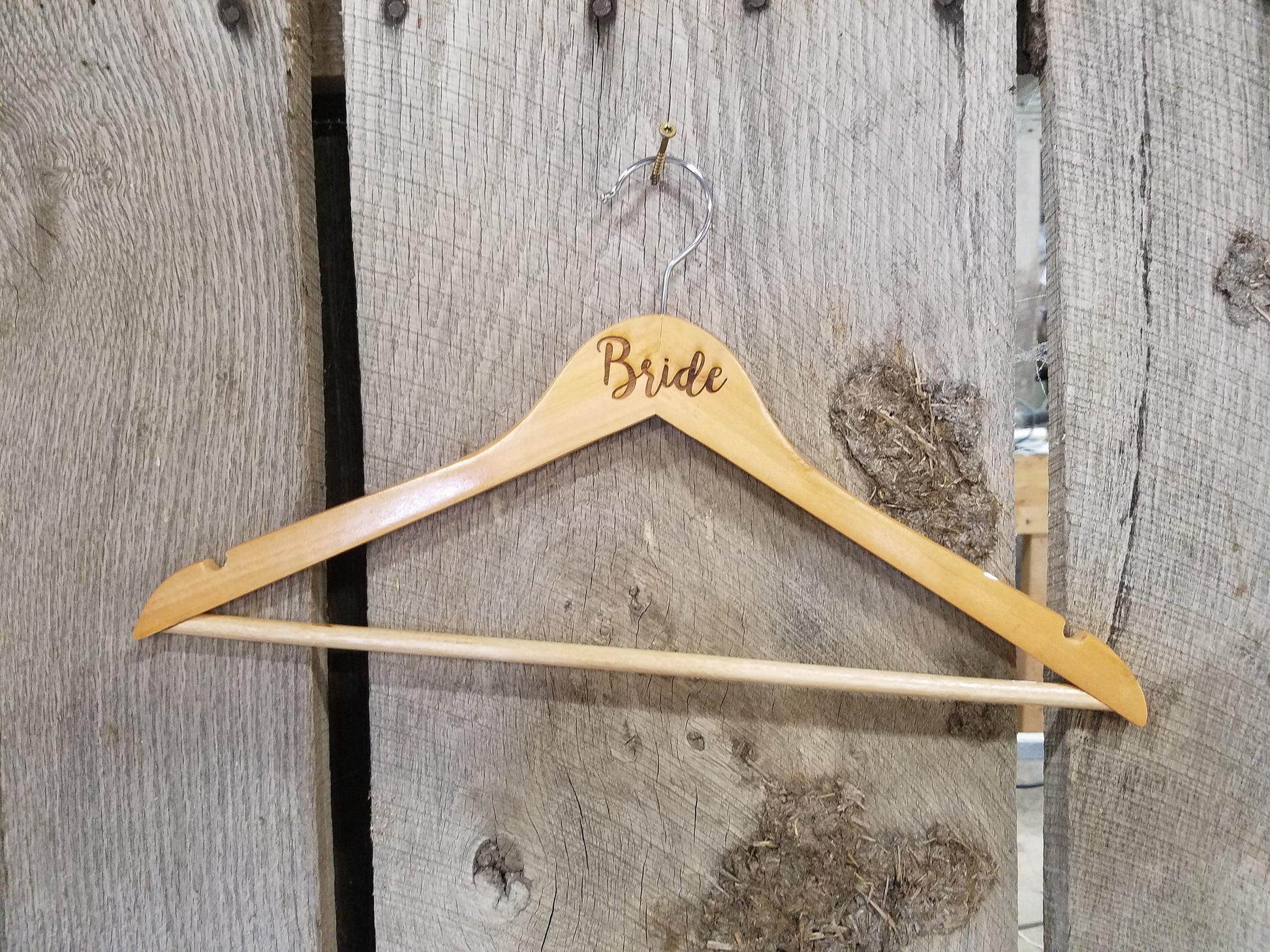 Bride Dress Clothes Hanger Bridal Party Engraved Hard Wood Coat Sturdy Wedding Bromellow Personalized