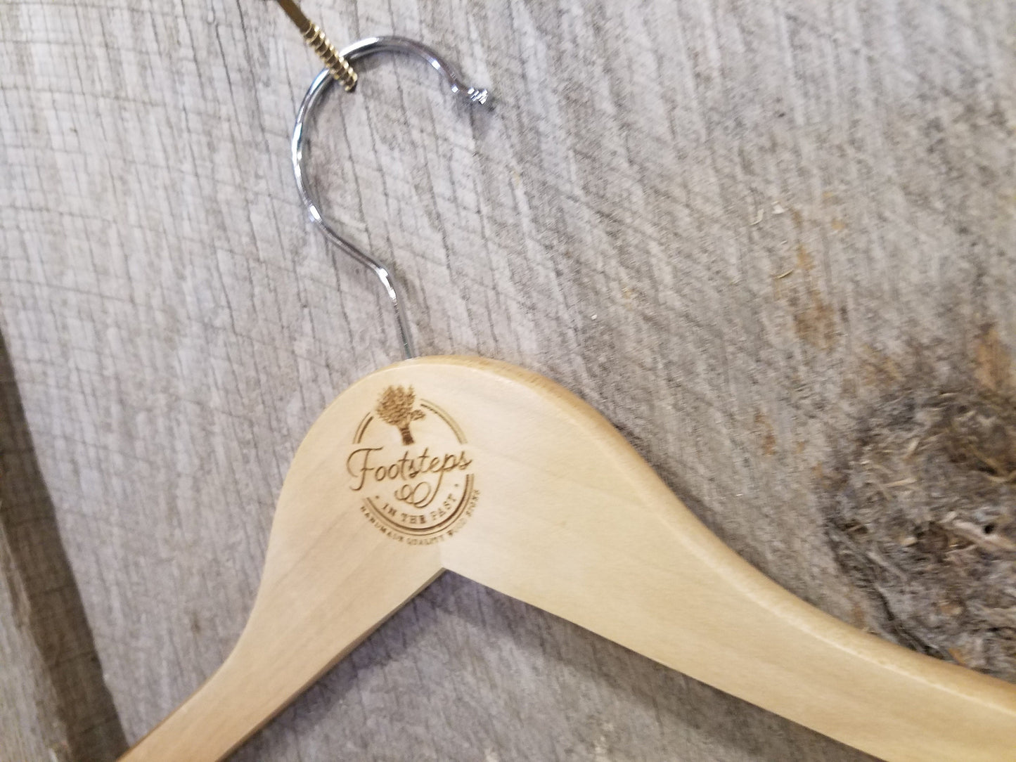 Custom Clothes Hanger Engraved Hard Wood Use Your Logo Customization Business Logo Personalized