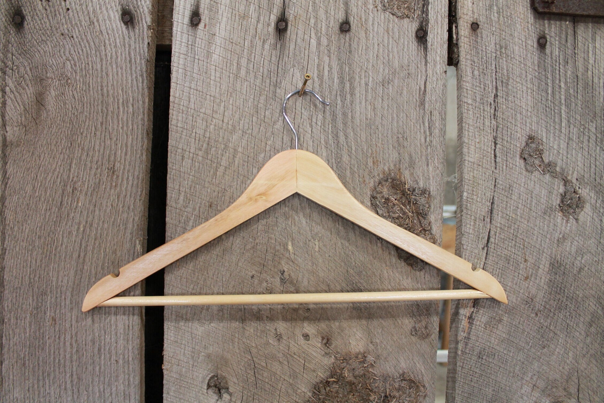 Days of the Week Set of 7 Engraved Wooden Clothes Hangers Sturdy Monday through Sunday Wood Custom