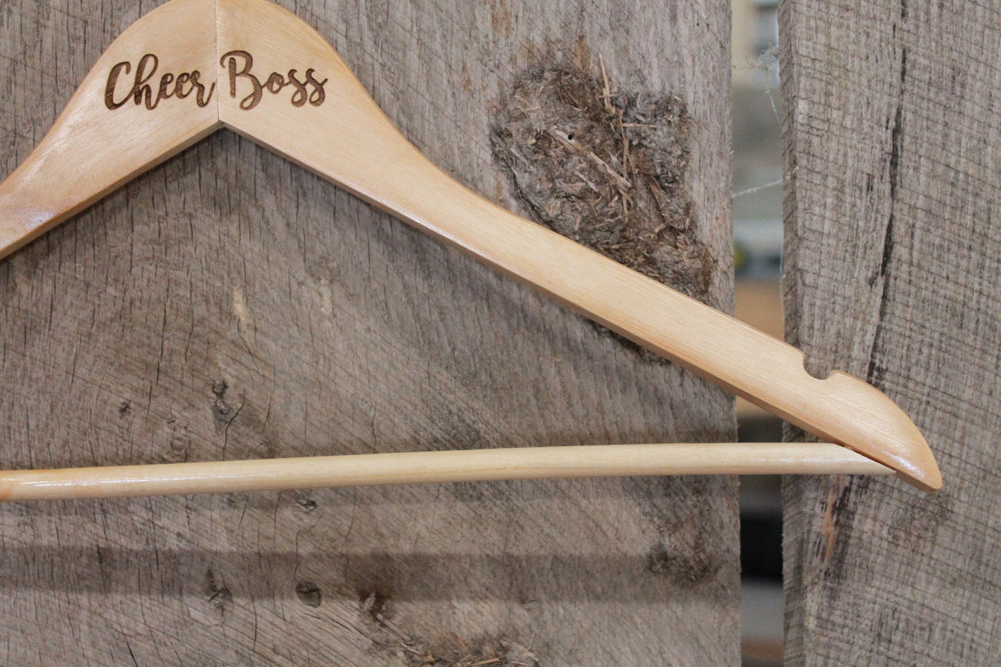 Cheer Boss Cheer Leading Cheer Leader Costume Uniform Clothes Hanger Engraved Hard Wood Sturdy
