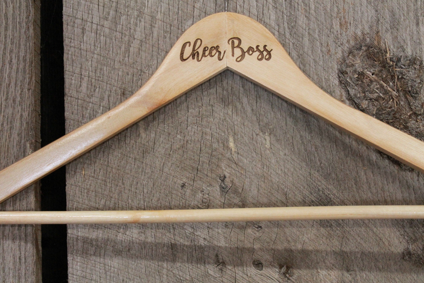 Cheer Boss Cheer Leading Cheer Leader Costume Uniform Clothes Hanger Engraved Hard Wood Sturdy