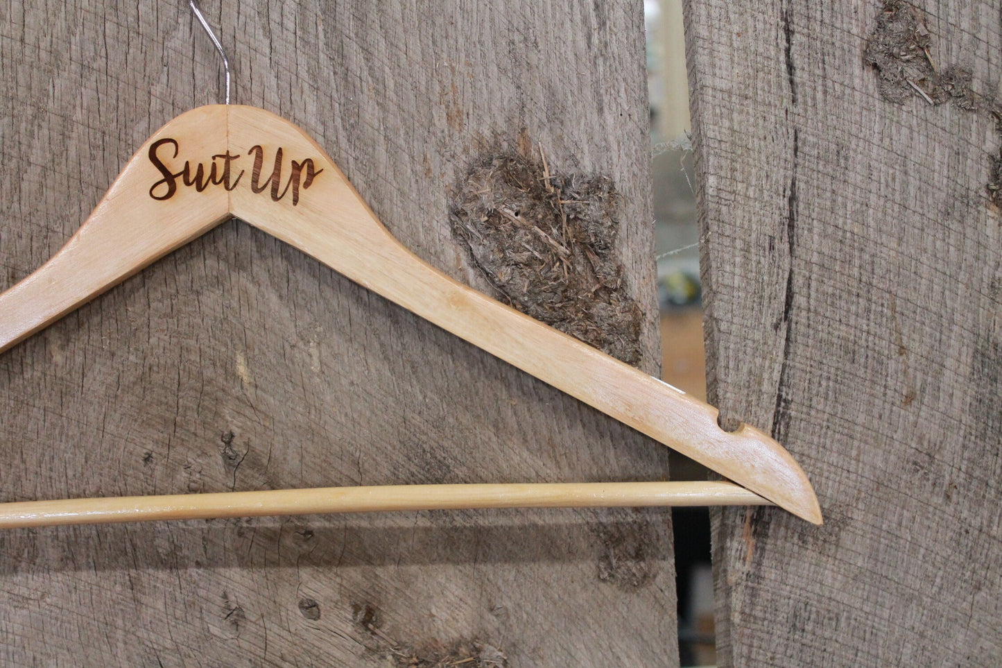 Suit Up Men Mens Dress Suit Clothes Hanger Engraved Hard Wood Sturdy Ceremony Celebration Gift Boys Fancy Dressy