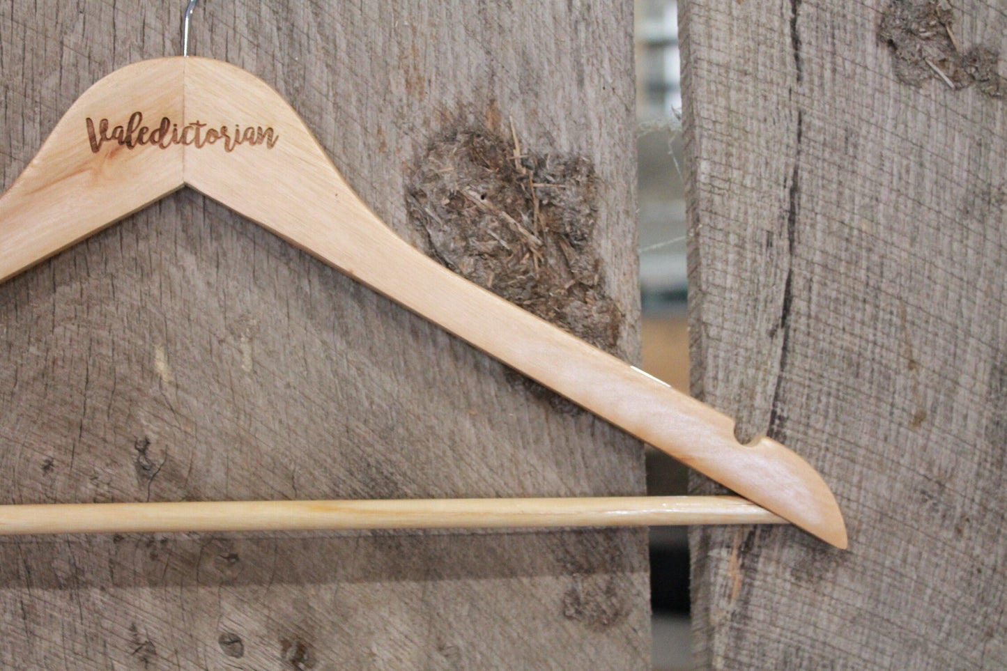 Valedictorian Gown Dress Suit Clothes Hanger Engraved Hard Wood Sturdy Ceremony Celebration Gift