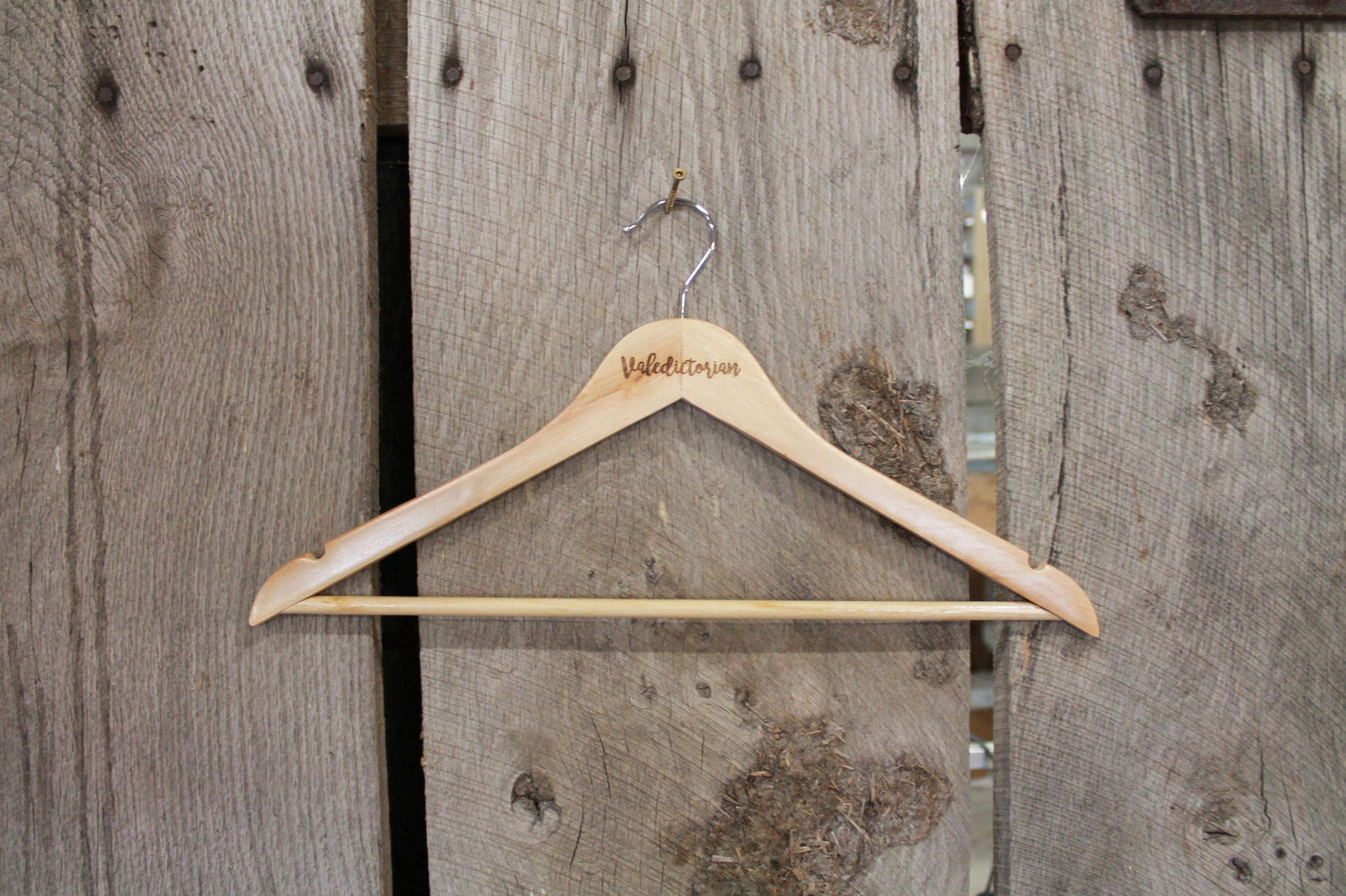 Valedictorian Gown Dress Suit Clothes Hanger Engraved Hard Wood Sturdy Ceremony Celebration Gift