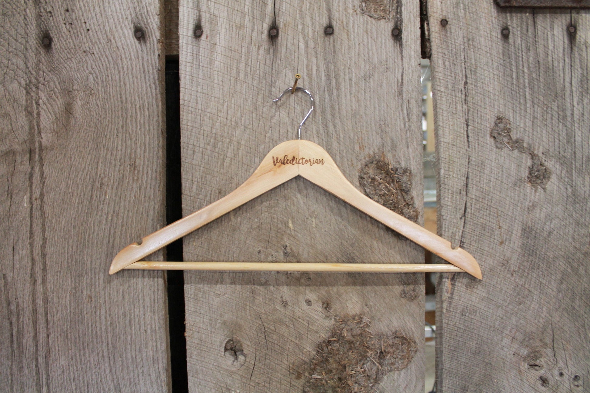 Valedictorian Gown Dress Suit Clothes Hanger Engraved Hard Wood Sturdy Ceremony Celebration Gift