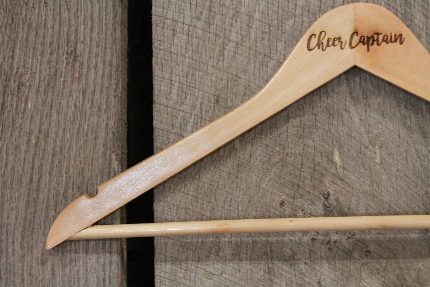 Cheer Captain Cheer Leading Cheer Leader Costume Uniform Clothes Hanger Engraved Hard Wood Sturdy Team Leadership