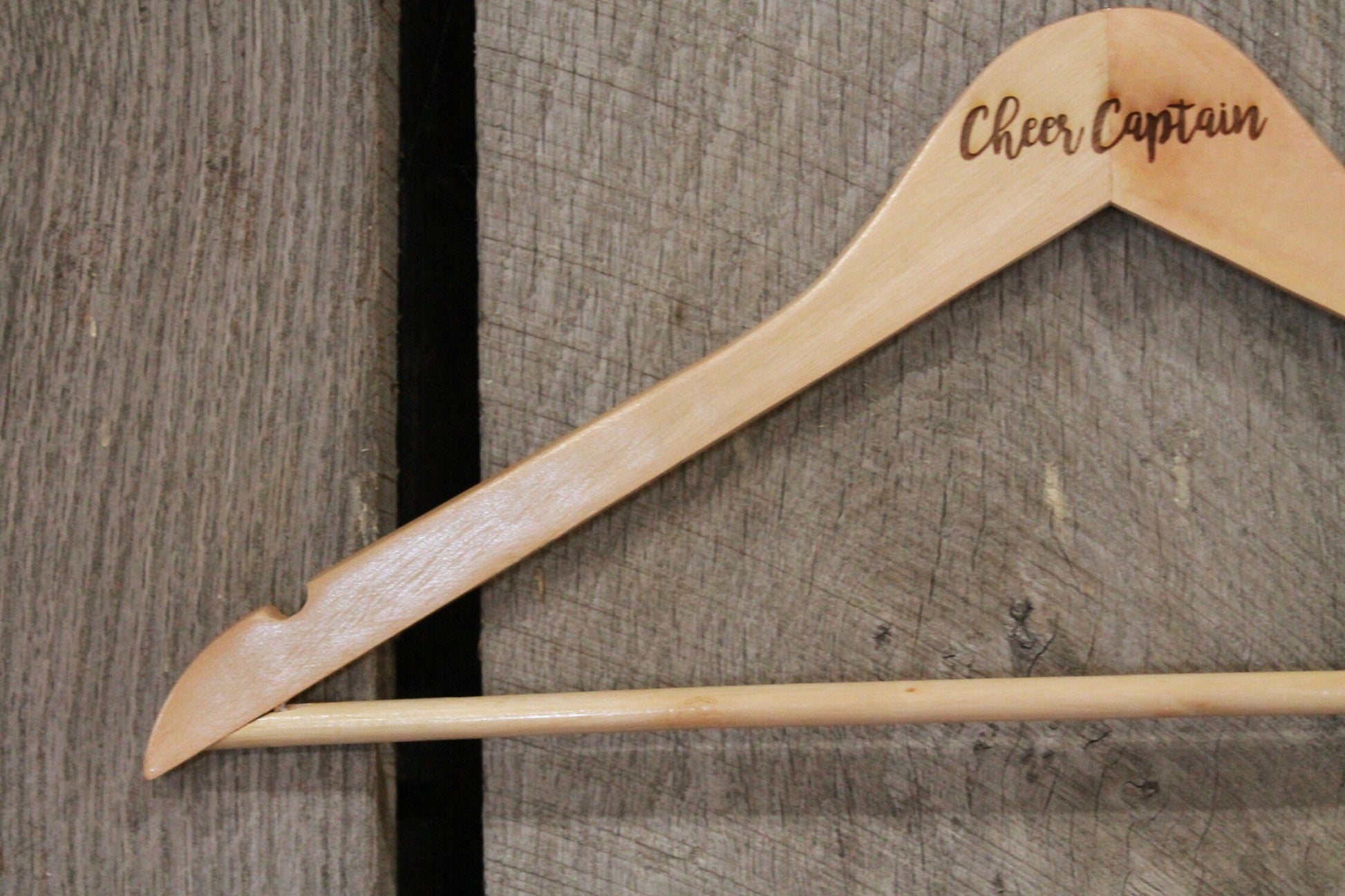 Cheer Captain Cheer Leading Cheer Leader Costume Uniform Clothes Hanger Engraved Hard Wood Sturdy Team Leadership