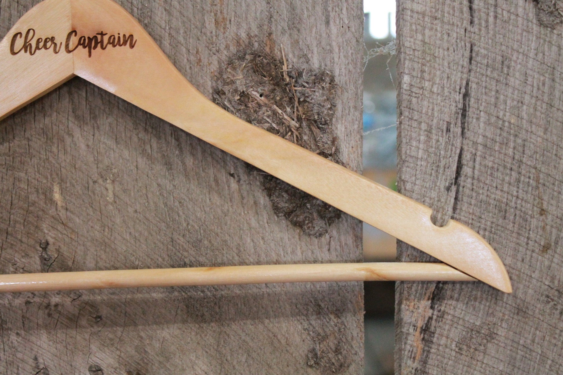 Cheer Captain Cheer Leading Cheer Leader Costume Uniform Clothes Hanger Engraved Hard Wood Sturdy Team Leadership