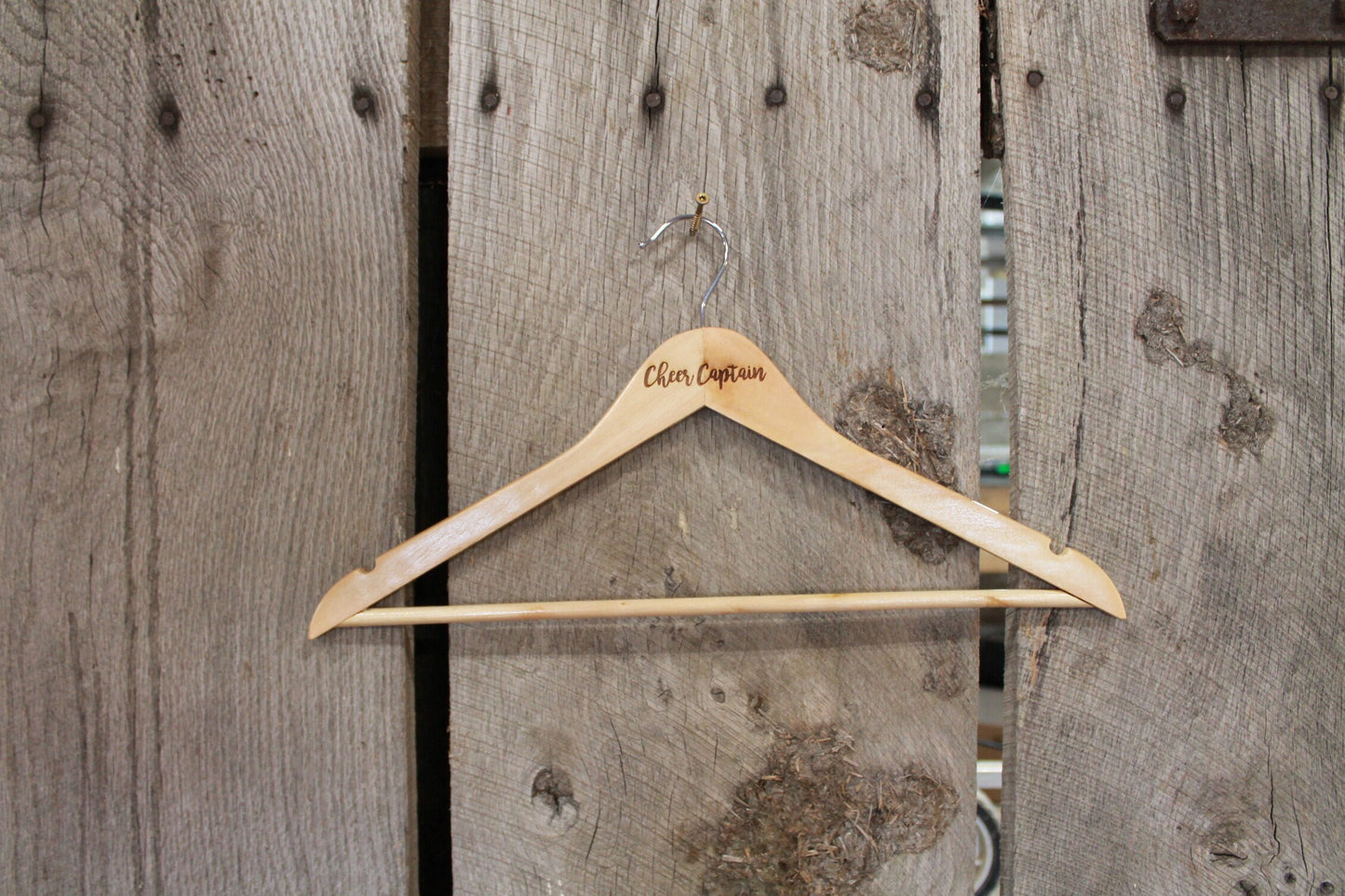 Cheer Captain Cheer Leading Cheer Leader Costume Uniform Clothes Hanger Engraved Hard Wood Sturdy Team Leadership
