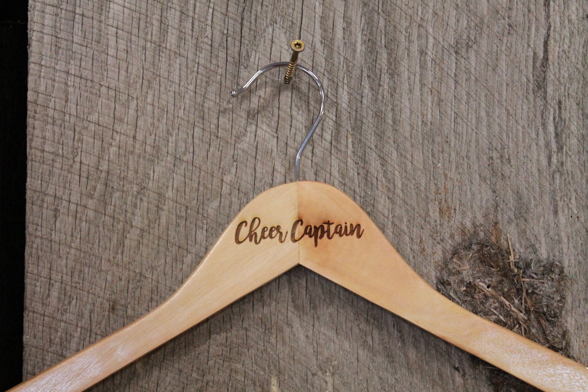 Cheer Captain Cheer Leading Cheer Leader Costume Uniform Clothes Hanger Engraved Hard Wood Sturdy Team Leadership