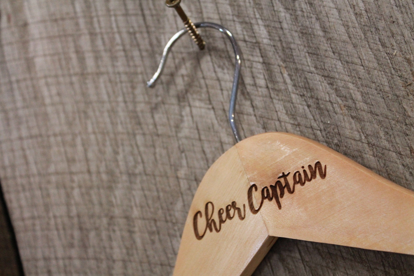 Cheer Captain Cheer Leading Cheer Leader Costume Uniform Clothes Hanger Engraved Hard Wood Sturdy Team Leadership