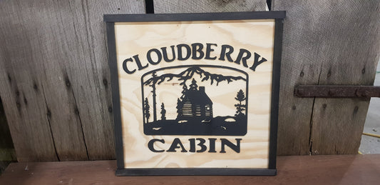 Large Custom Cabin Ranch Sign, Square, Over-sized Rustic Business Logo, Wood, Laser Cut Out, 3D, Extra Large, Sign Footstepsinthepast