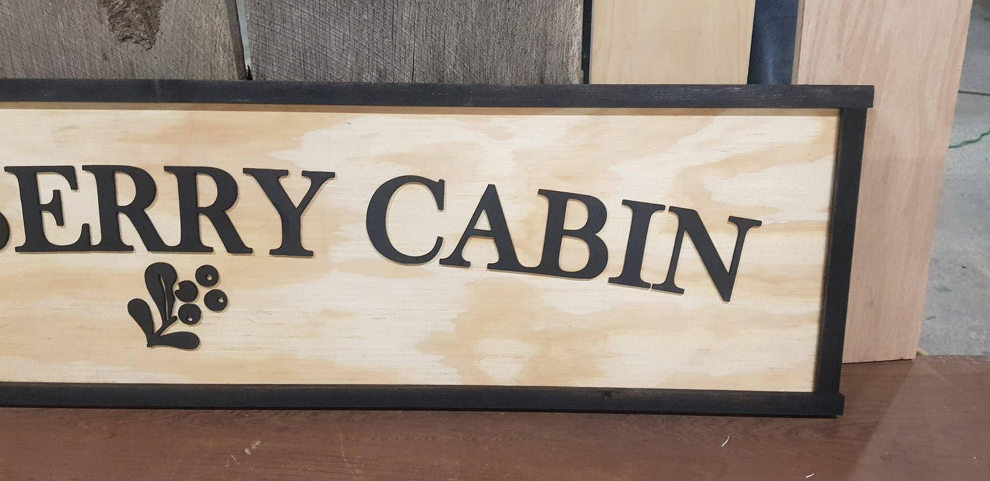 Large Custom Cabin Ranch Sign, Over-sized Rustic Business Logo, Wood, Laser Cut Out, 3D, Extra Large, Sign Footstepsinthepast