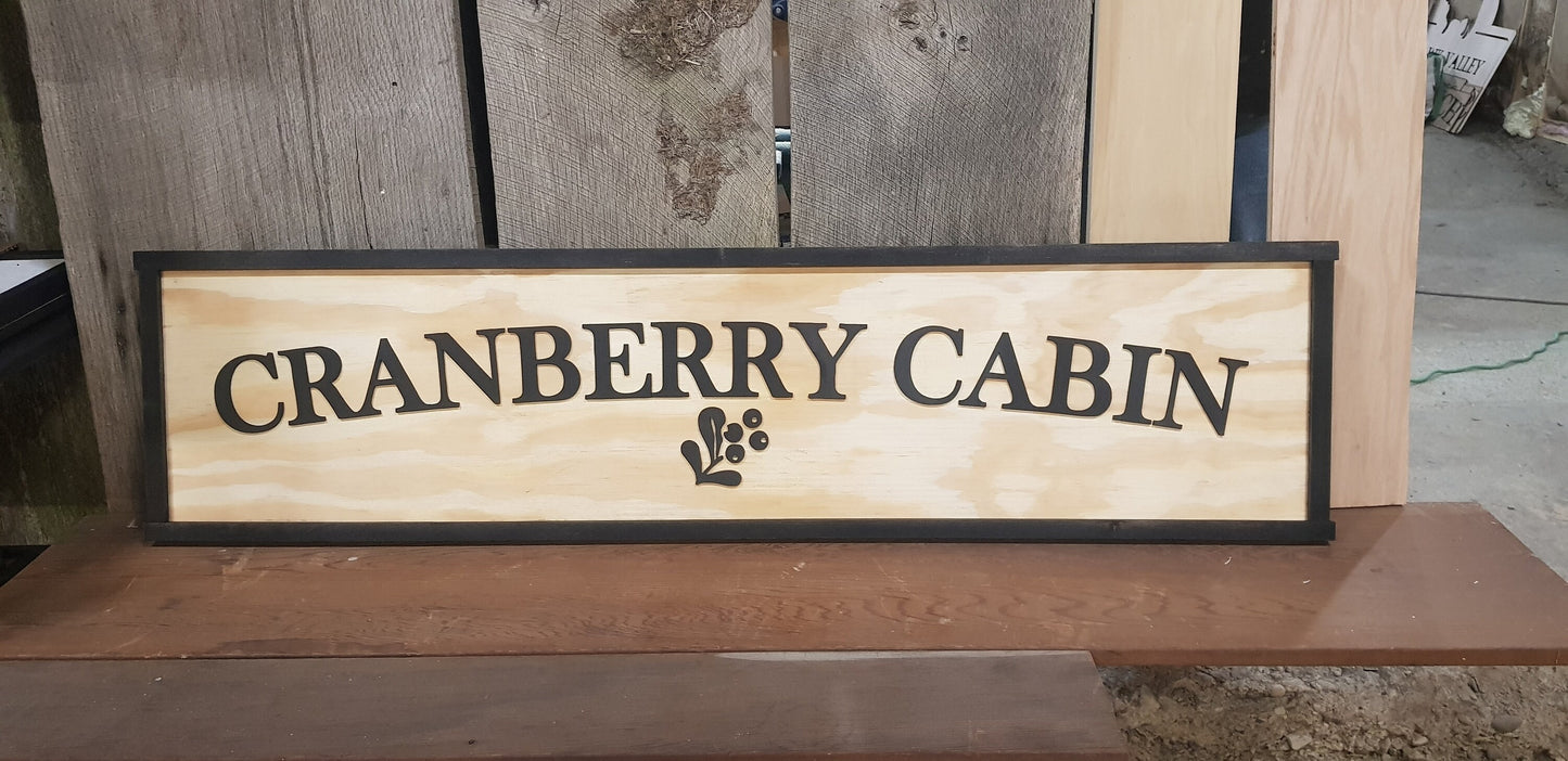 Large Custom Cabin Ranch Sign, Over-sized Rustic Business Logo, Wood, Laser Cut Out, 3D, Extra Large, Sign Footstepsinthepast