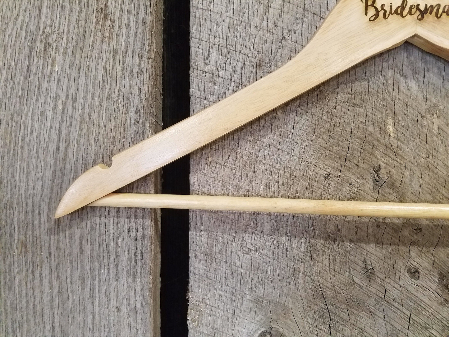 Bridesmaid Bridal Party Engraved Hard Wood Hanger Clothes Coat Sturdy Gift Wedding Bromellow Personalized