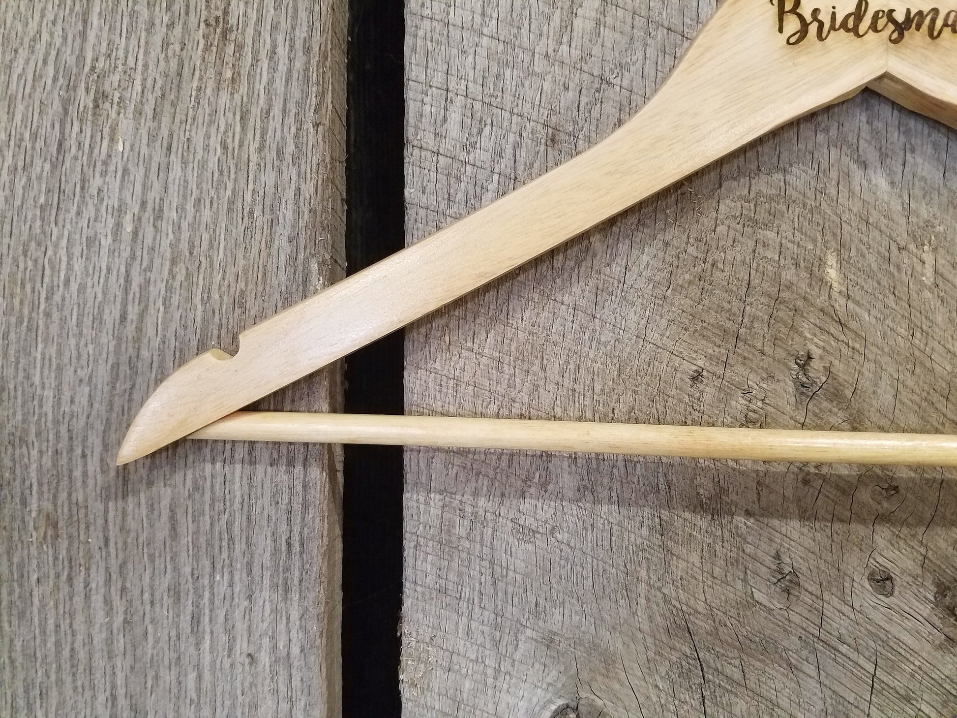 Bridesmaid Bridal Party Engraved Hard Wood Hanger Clothes Coat Sturdy Gift Wedding Bromellow Personalized