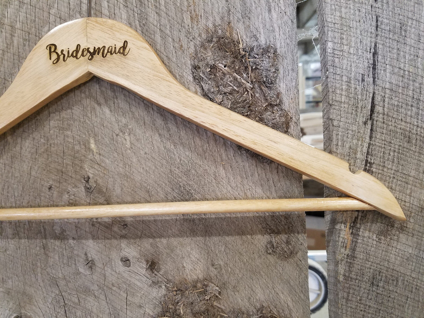 Bridesmaid Bridal Party Engraved Hard Wood Hanger Clothes Coat Sturdy Gift Wedding Bromellow Personalized