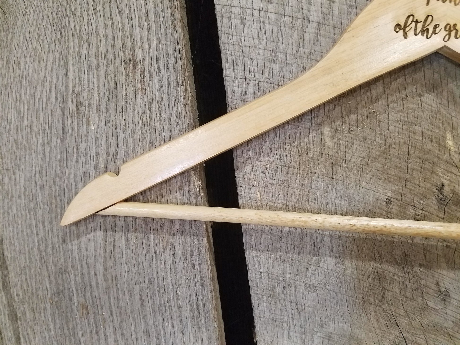Father of the Groom Gift Clothes Hanger Bridal Party Engraved Hard Wood Coat Sturdy Wedding Bromellow Personalized