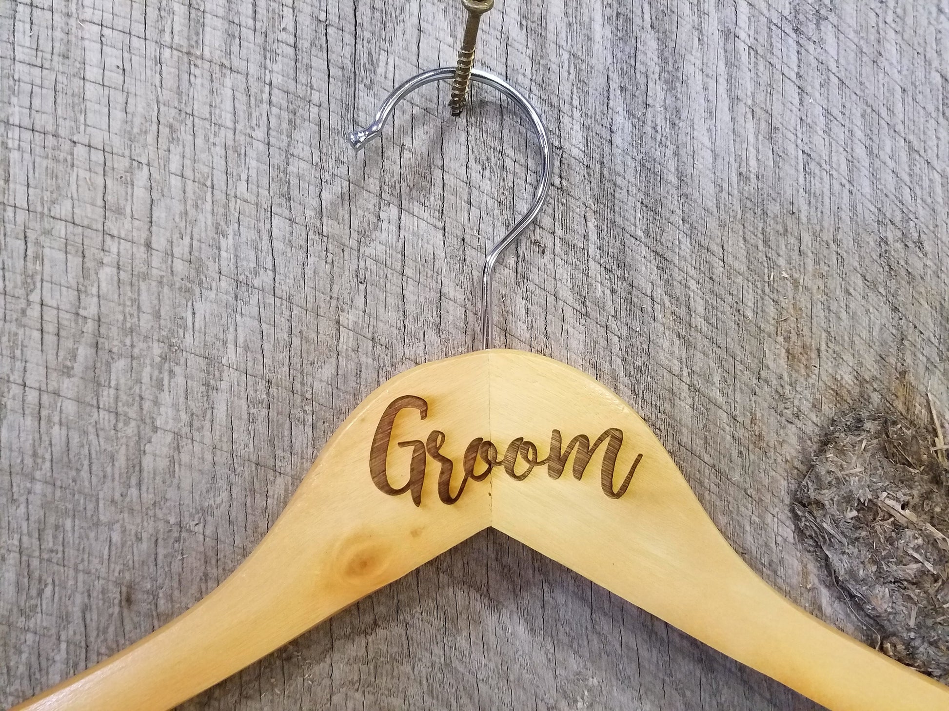 Groom Suit Clothes Hanger Bridal Party Engraved Hard Wood Coat Sturdy Wedding Bromellow Personalized