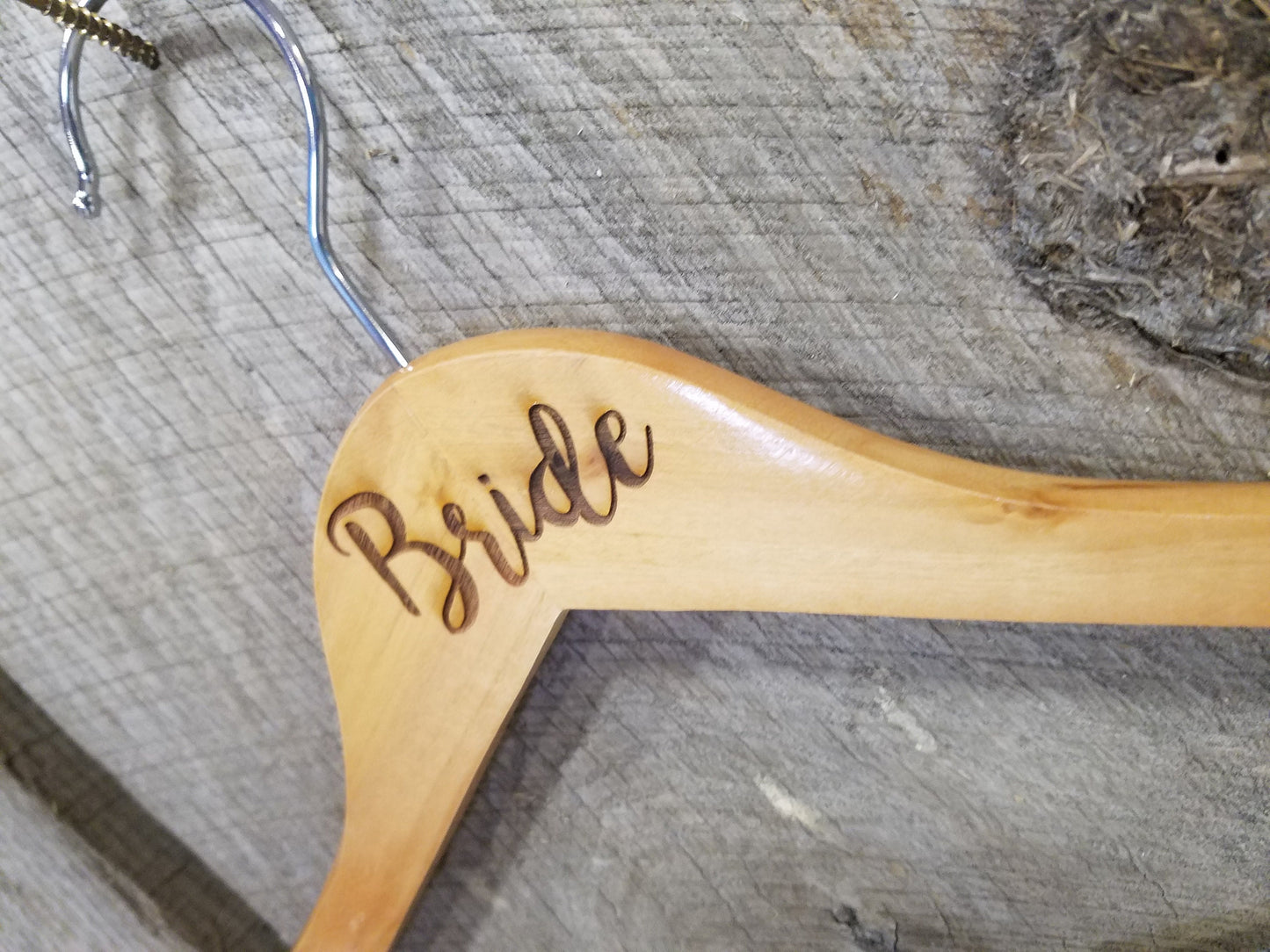 Bride Dress Clothes Hanger Bridal Party Engraved Hard Wood Coat Sturdy Wedding Bromellow Personalized