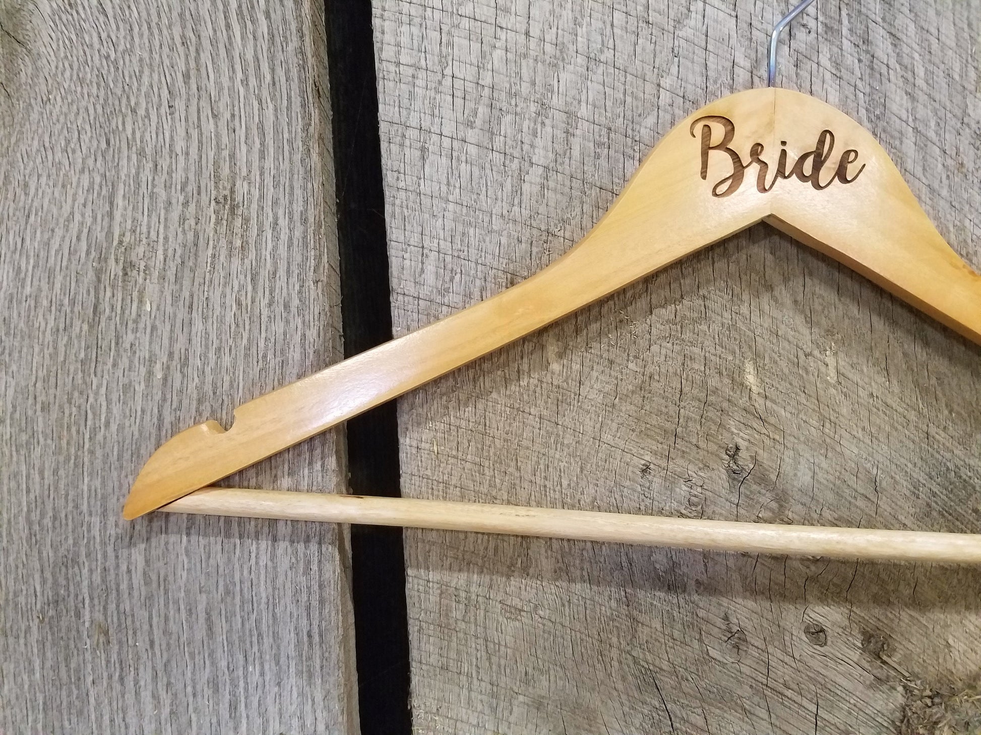 Bride Dress Clothes Hanger Bridal Party Engraved Hard Wood Coat Sturdy Wedding Bromellow Personalized
