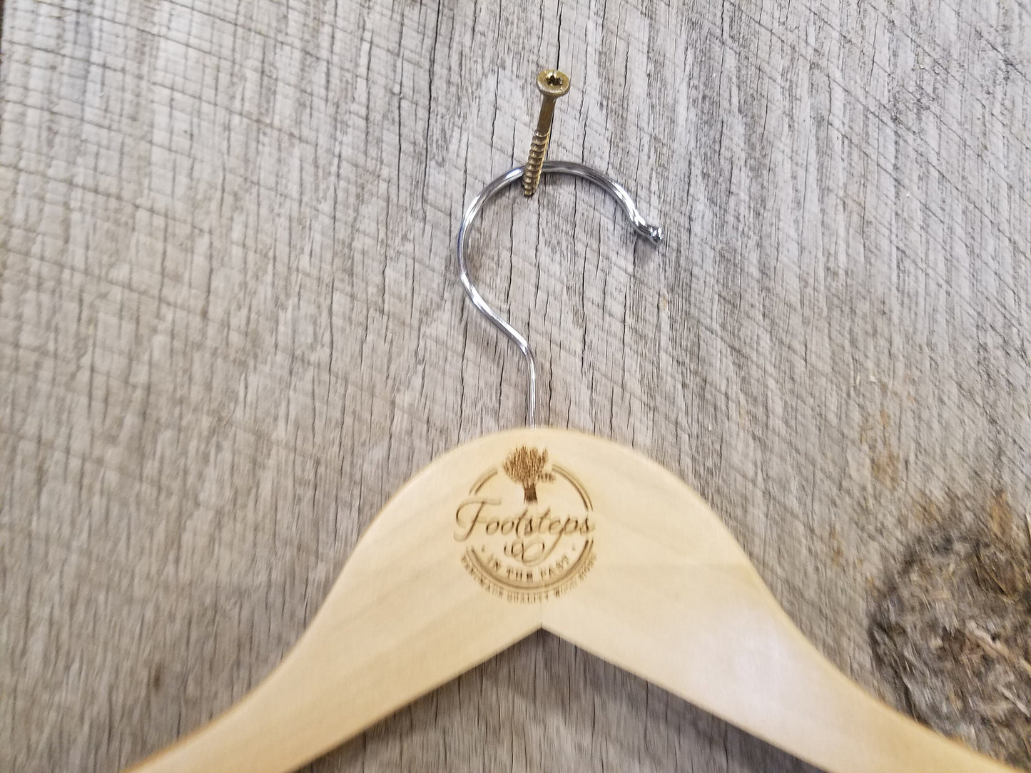 Custom Clothes Hanger Engraved Hard Wood Use Your Logo Customization Business Logo Personalized