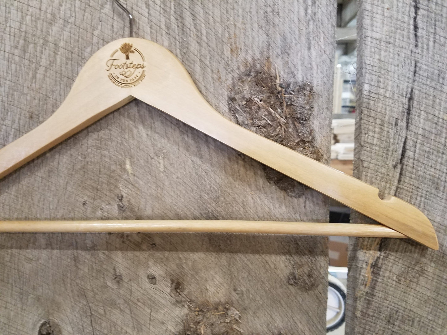 Custom Clothes Hanger Engraved Hard Wood Use Your Logo Customization Business Logo Personalized