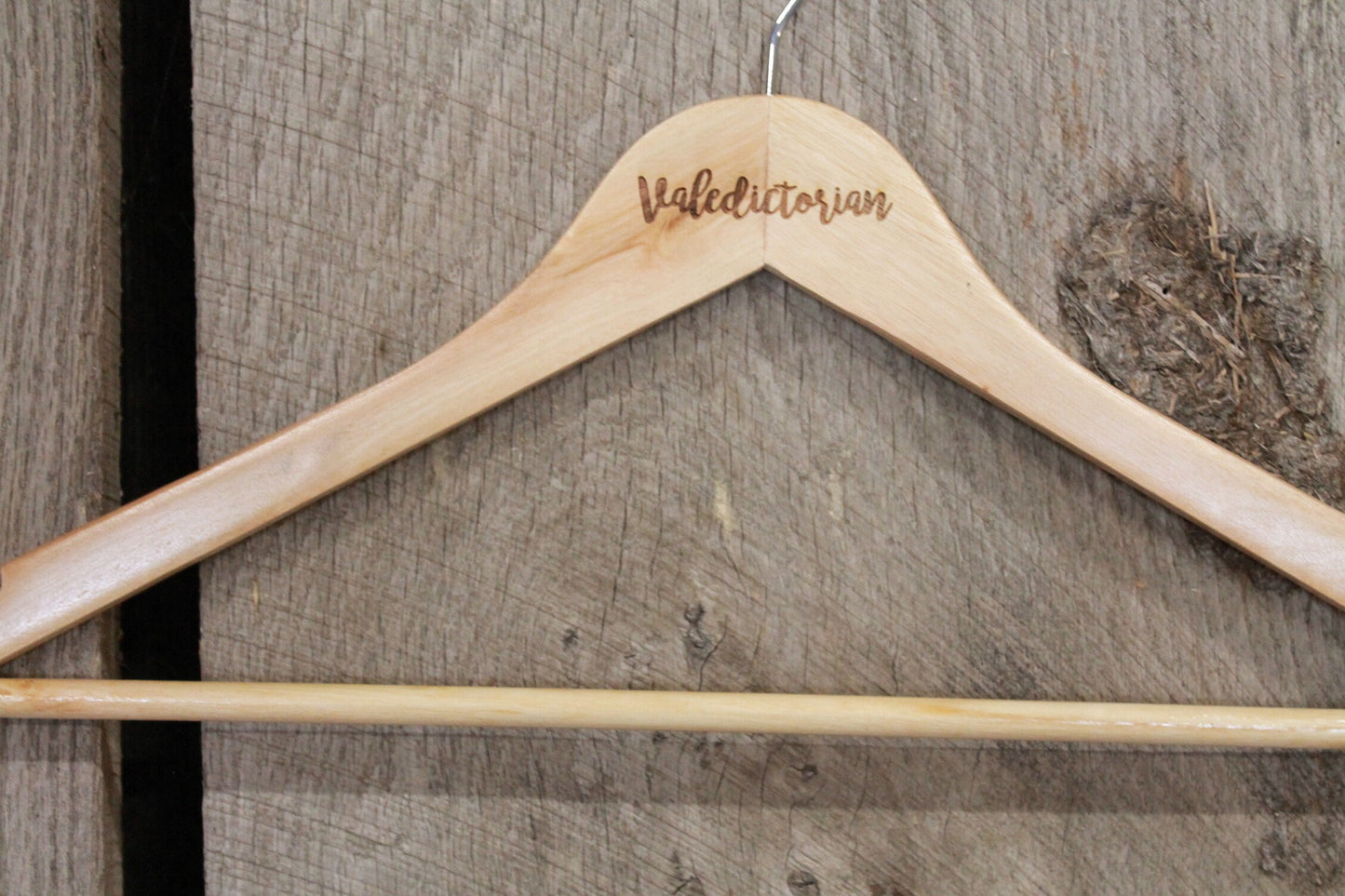 Valedictorian Gown Dress Suit Clothes Hanger Engraved Hard Wood Sturdy Ceremony Celebration Gift