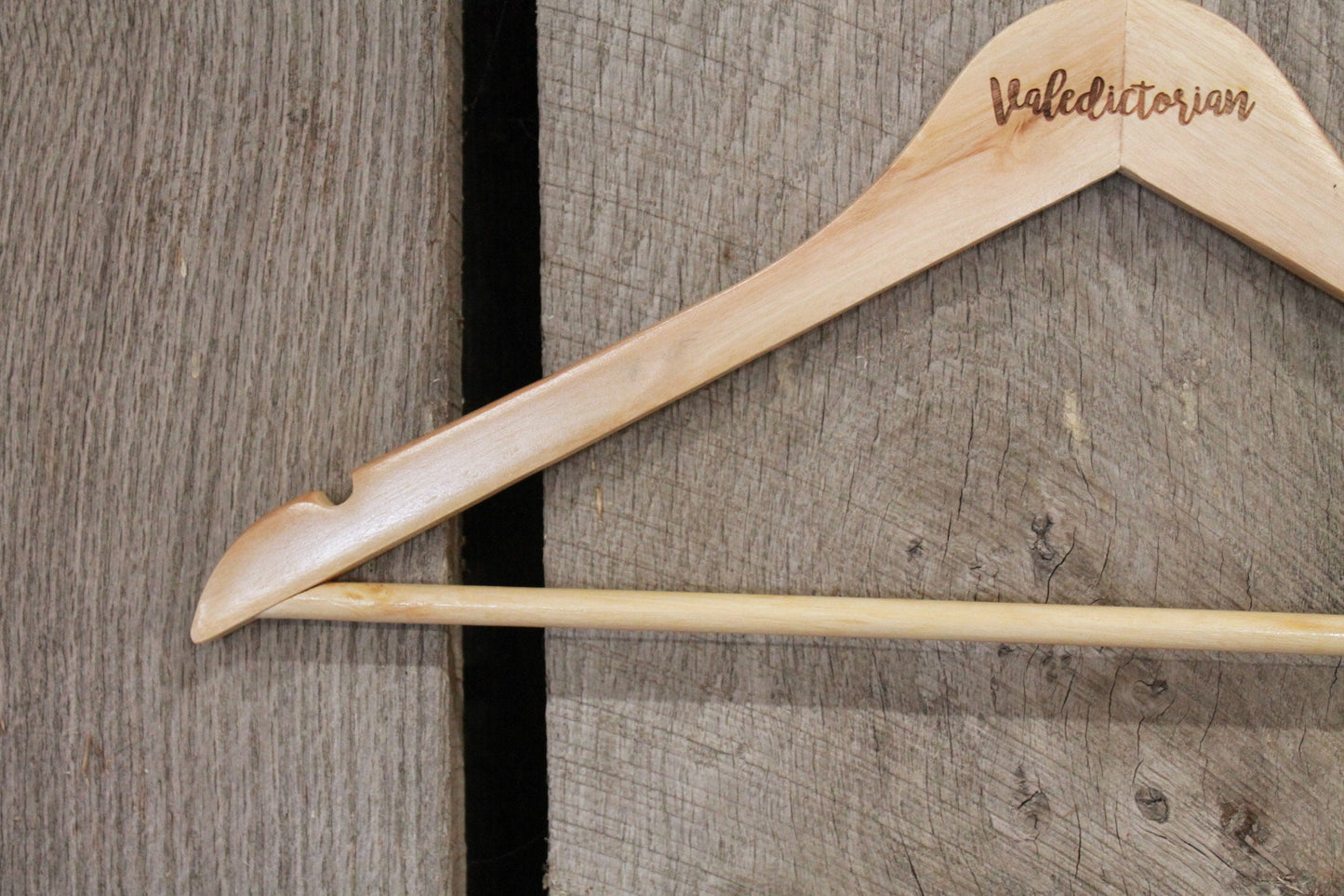 Valedictorian Gown Dress Suit Clothes Hanger Engraved Hard Wood Sturdy Ceremony Celebration Gift