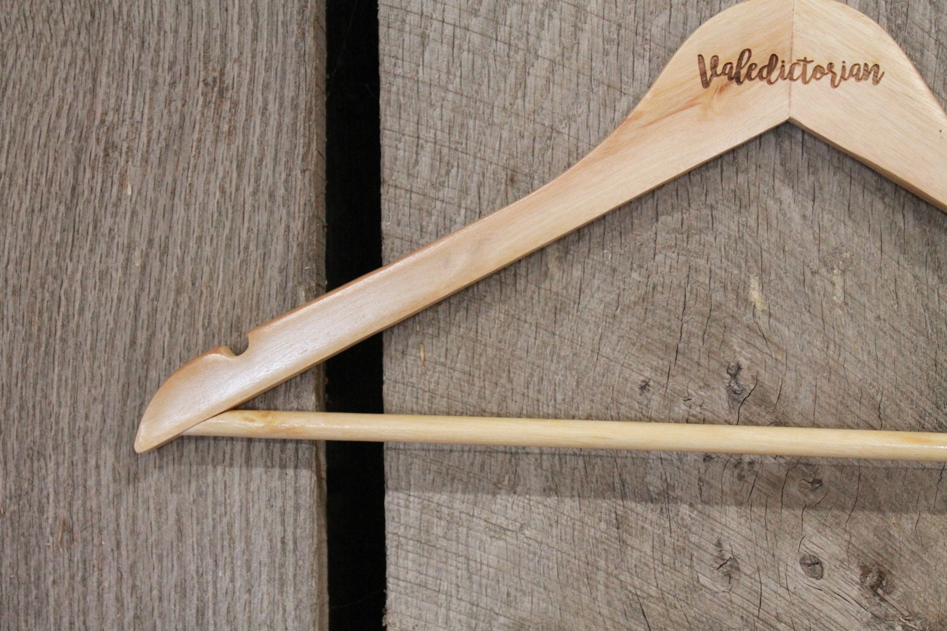 Valedictorian Gown Dress Suit Clothes Hanger Engraved Hard Wood Sturdy Ceremony Celebration Gift