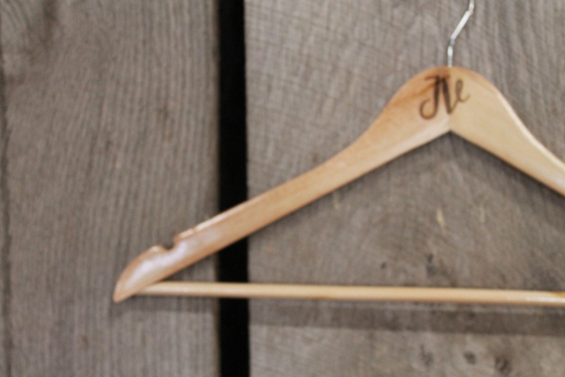 JV Jr Varsity Jacket Clothes Hanger Engraved Hard Wood Sturdy Ceremony Celebration Gift High School Letter