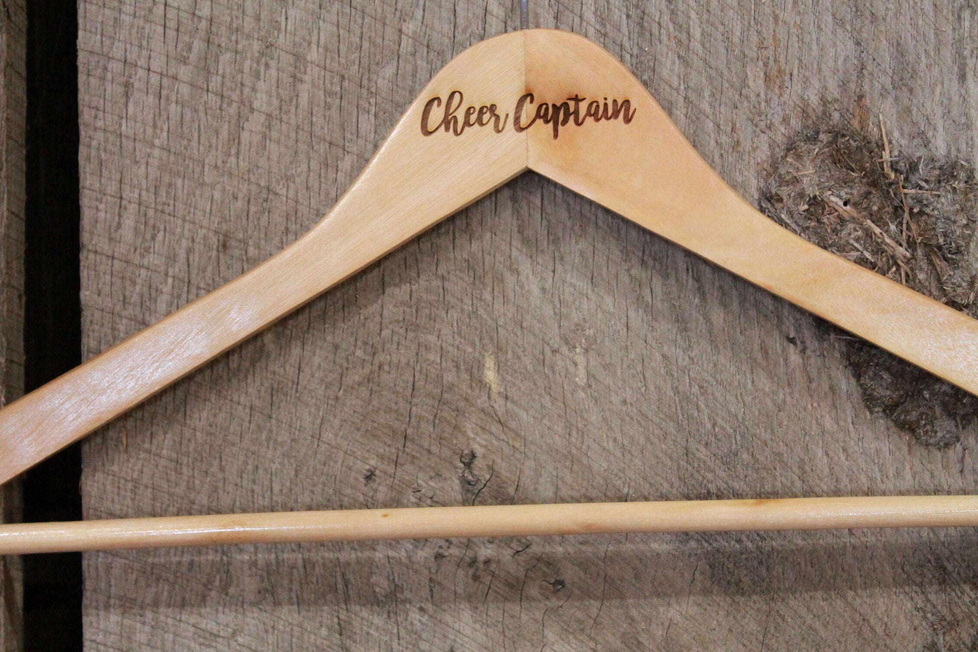 Cheer Captain Cheer Leading Cheer Leader Costume Uniform Clothes Hanger Engraved Hard Wood Sturdy Team Leadership