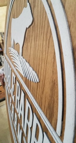 large wood custom farm sign round ranch signage indoor outdoor can be hanging