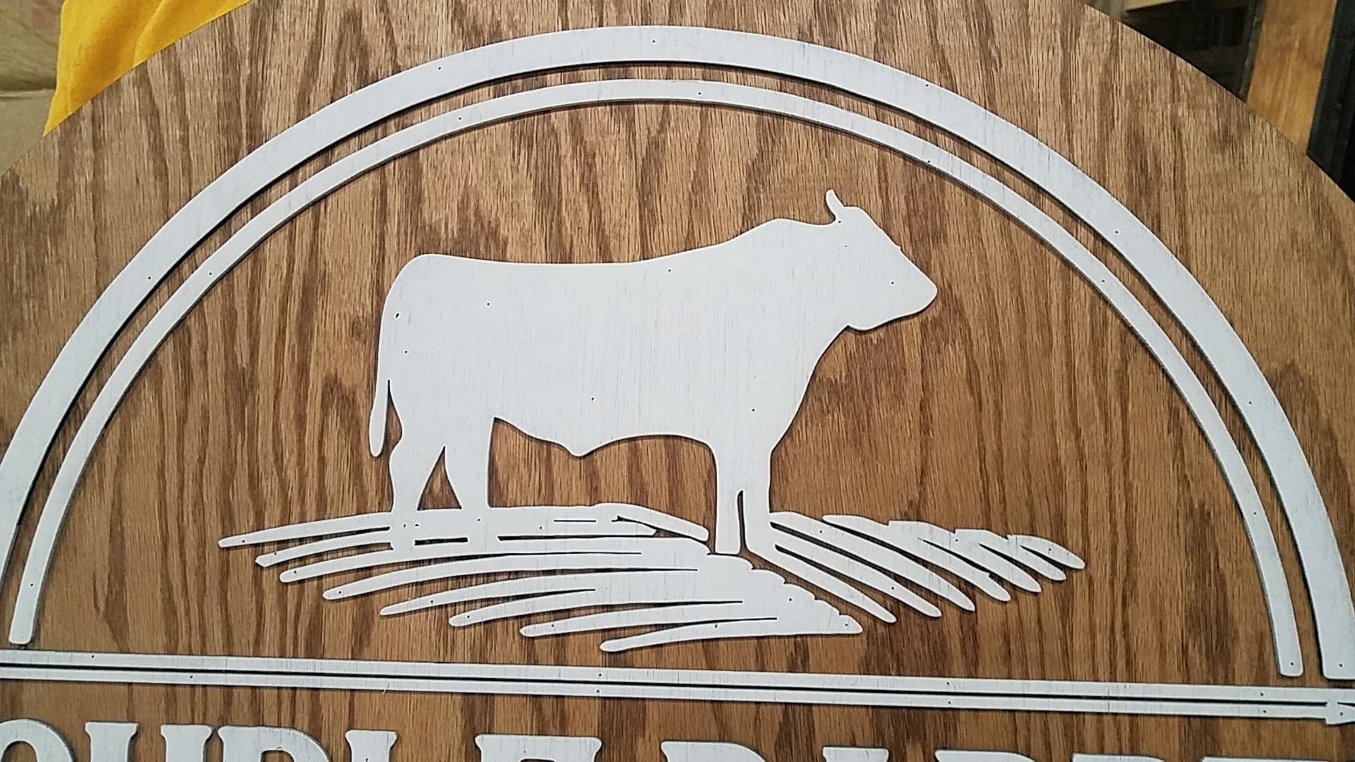 large wood custom farm sign round ranch signage indoor outdoor can be hanging