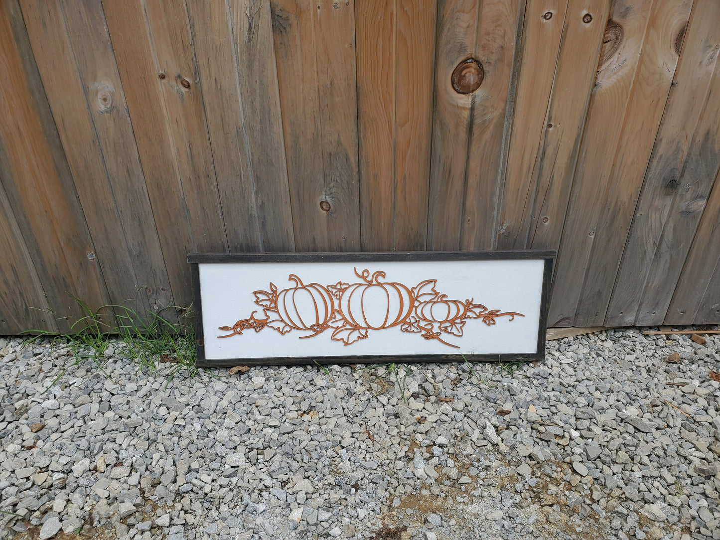 Pumpkins, Scroll, Leaves, Line Drawing, Sketch, Autumn, Fall, Thanksgiving, Decor, Wall, Wood, 3D, Laser Cut, Primitive, Rustic, Raised